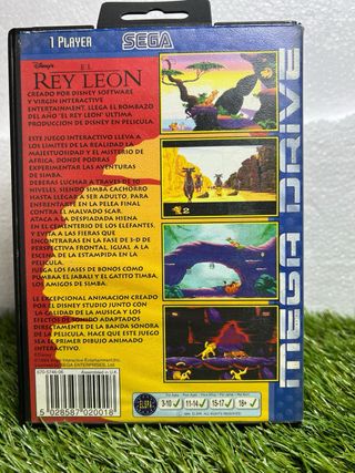 Caja y manuales El Rey León Mega Drive