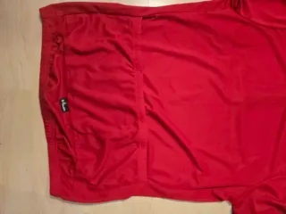 Camiseta Ciclismo Roja Media Cremallera, B Twin.