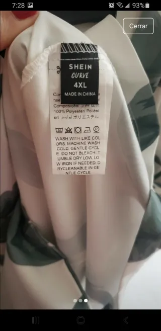 Conjunto hojas verde y blanco 4XL