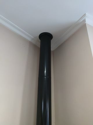 Chimenea Hierro Fundido Negra