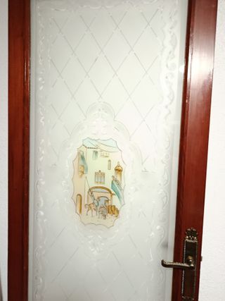 Vidrieras decorativas con escena