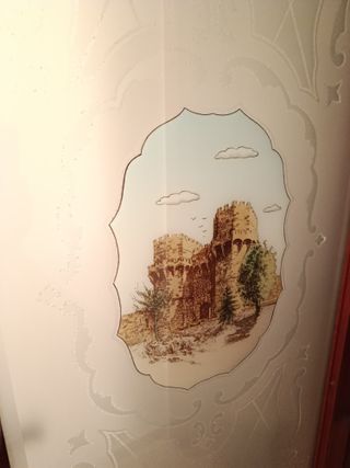 Vidrieras decorativas con escena