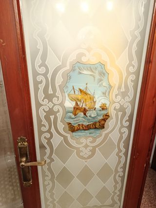 Vidrieras decorativas con escena