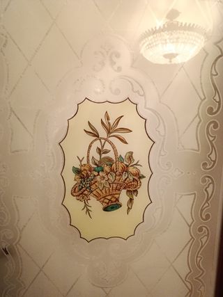 Vidrieras decorativas con escena