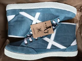 Zapatillas Munich Piel Talla 42 Azul unisex