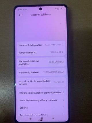 Xiaomi Redmi Note 13 Pro 256GB Morado