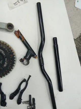 Lote componentes bicicleta: platos, frenos, manill