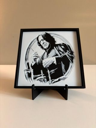 Quadretto Severus Piton Vetro Nero Bianco