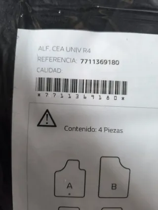 Alfombrillas Renault 4 Piezas