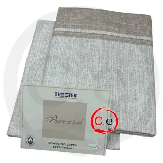 Completo Lenzuola Singole Tessier 100% Cotone