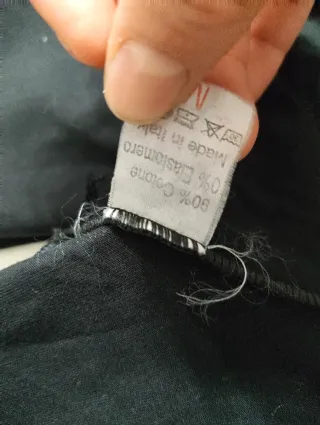 Pantaloni tuta neri pinocchetto con gamba dritta