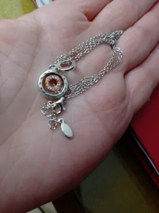 Colgante y cadena  plata