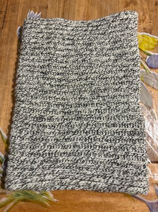 Scaldacollo tubolare bianco e nero mélange unisexn