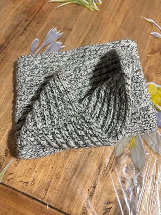 Scaldacollo tubolare bianco e nero mélange unisexn