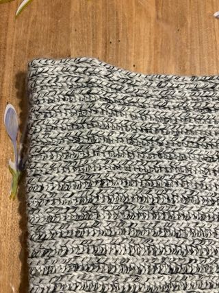 Scaldacollo tubolare bianco e nero mélange unisexn