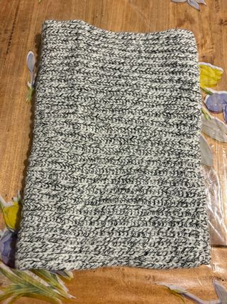 Scaldacollo tubolare bianco e nero mélange unisexn