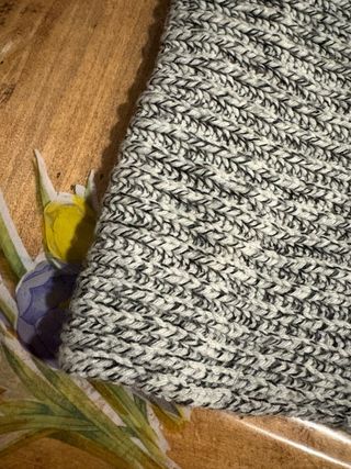 Scaldacollo tubolare bianco e nero mélange unisexn