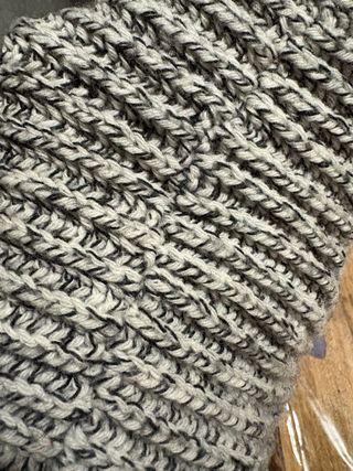 Scaldacollo tubolare bianco e nero mélange unisexn