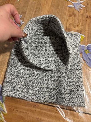 Scaldacollo tubolare bianco e nero mélange unisexn