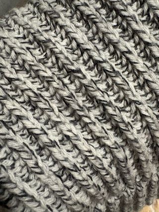 Scaldacollo tubolare bianco e nero mélange unisexn