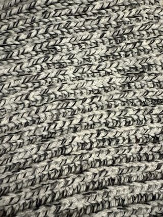 Scaldacollo tubolare bianco e nero mélange unisexn