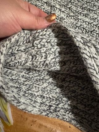 Scaldacollo tubolare bianco e nero mélange unisexn