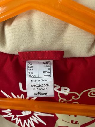 Buzo Nieve Unisex Talla 3 NUEVO