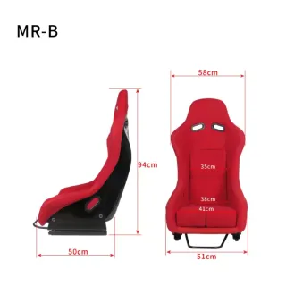 Asiento deportivo tipo Recaro pole de carbono