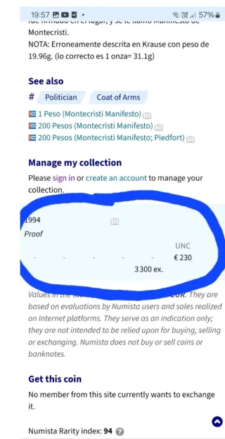 Ultra rara moneda de plata cuba 1 oz