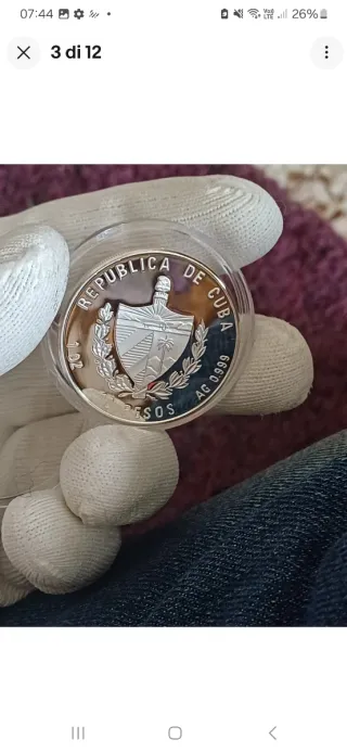 Ultra rara moneda de plata cuba 1 oz