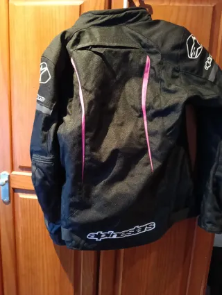 Chaqueta Moto Mujer Alpinestars Negra Rosa talla