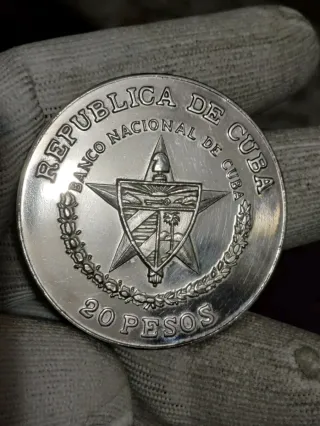 Ultra raro monedon de 2 oz cuba solo 500 ex