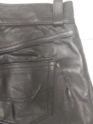 Pantalón de piel mujer negro