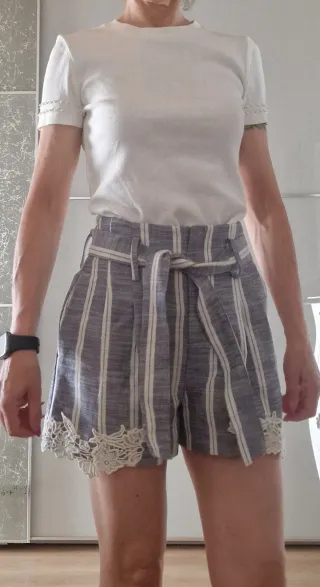 Completo Zara pizzo righe