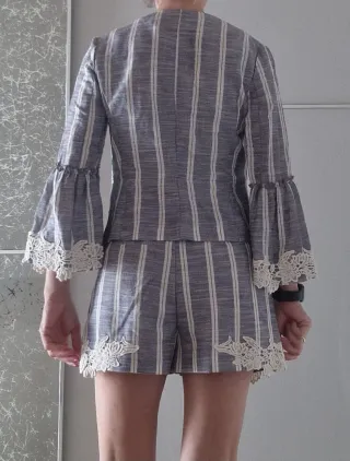 Completo Zara pizzo righe