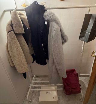 Burro perchero metálico blanco NO HAGO ENVIOS