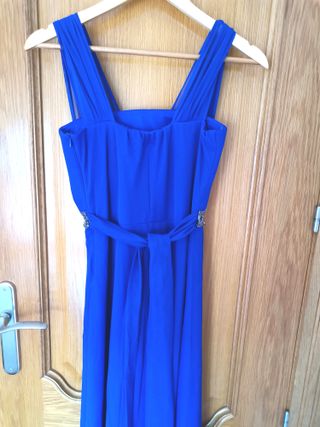 Vestido largo fiesta azul índigo