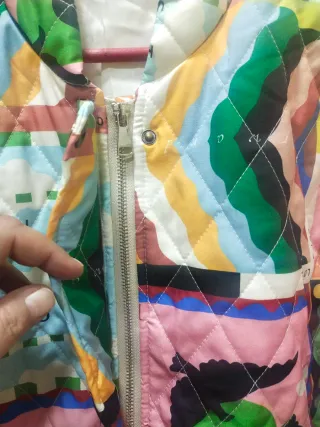 Conjunto acolchado vintage multicolor