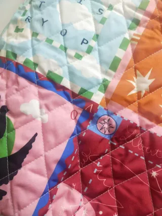 Conjunto acolchado vintage multicolor