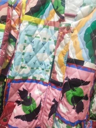 Conjunto acolchado vintage multicolor