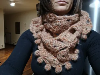 Sciarpa uncinetto mohair e alpaca