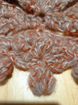 Sciarpa uncinetto mohair e alpaca