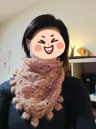 Sciarpa uncinetto mohair e alpaca