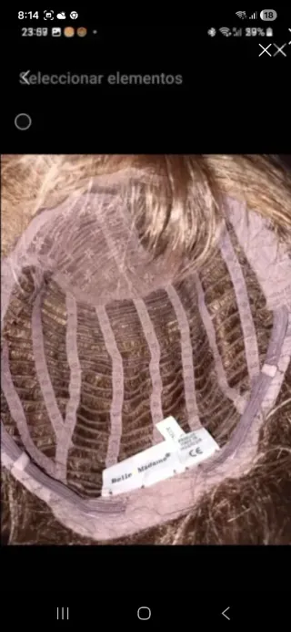 Peluca señora castaña