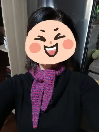 Sciarpa Sophie Mohair Bicolore fucsia e Viola