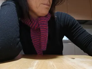 Sciarpa Sophie Mohair Bicolore fucsia e Viola