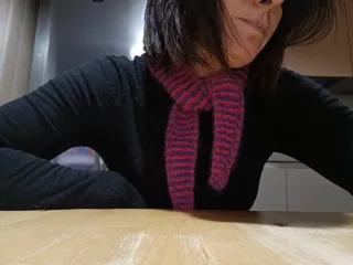 Sciarpa Sophie Mohair Bicolore fucsia e Viola