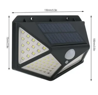 10x Faretti Solari 100 LED Sensore Movimento
