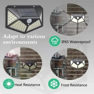 10x Faretti Solari 100 LED Sensore Movimento