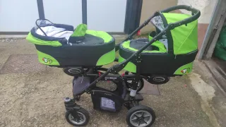 Silla gemelar verde y negra